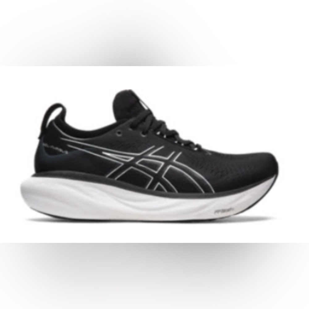 ASICS Black and White Running Shoes - Picture 1 of 1